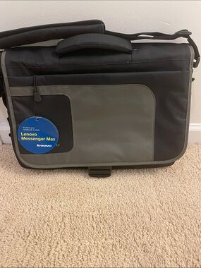 Lenovo Black and Grey Messenger Laptop Bag